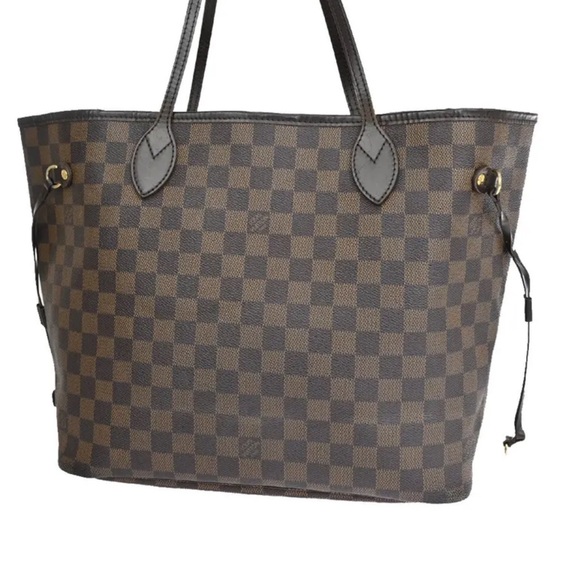 Louis Vuitton DAMIER EBENE MM NEVERFULL TOTE SHOULDER BAG - Picture 7 of 16